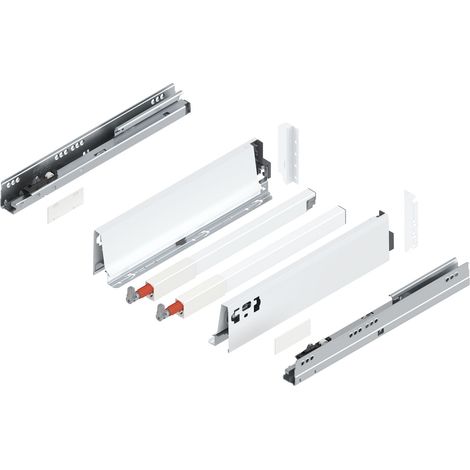 Blum Tandembox antaro C-Reling Schubladenschienen-Set 1 Paar, 30kg 350mm Vollauszug Blumotion, seidenweiß