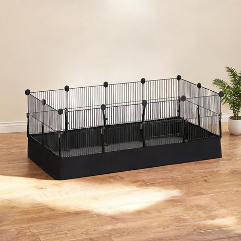 Cage pour rongeur noir en acier 120 x 60 x 40 cm (1/5)