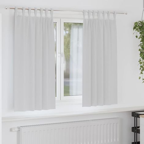 Verdunkelungs-Vorhänge mit Ringen 2 pcs Helles Grau