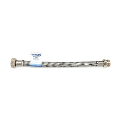FLESSIBILE INOX MODELLO NORMALE CM. 20- MF 1/2 x 1/2- DH- pezzi 10