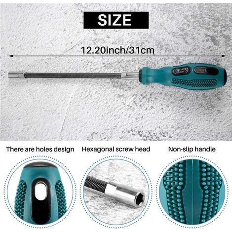 7MM Douille Tournevis Flexible Hexagonale Flex Manuel Socket Outils A Main (1/4)