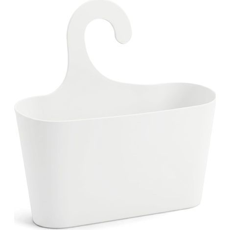 White Shower Caddy with Hanging Bath Hook for Everything "Within Reach" - Universal Caddy (1/5)