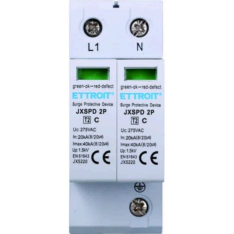 ETTROIT JX5220 Überspannungsableiter 2P 20KA-40KA T2 2P 275V 20KA