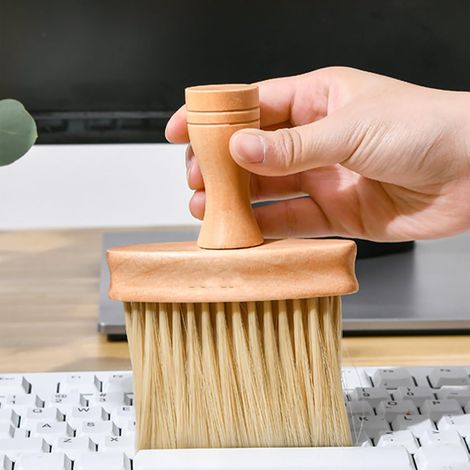 Keyboard Cleaning Brush, Soft Nylon Bristles, Wooden Handle, Portable Dusting Tool for Keyboards, Laptops, and Car Interior Crevices (1/5)