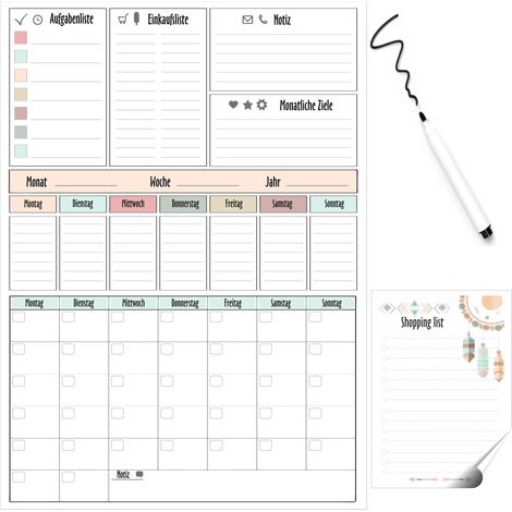 Raboteuse magnétique pour le four à pain - Calendrier et table de rangement + support et bloc de notification avec aimant (1/5)