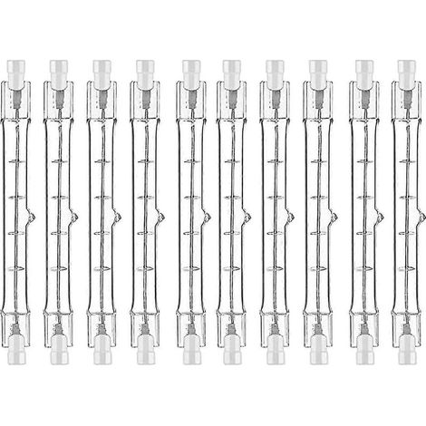 Ampoule halogène R7s 118 mm 200 W 230 V (lot de 10) - Tige halogène R7s - Ampoule halogène R7s à intensité variable (1/5)