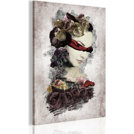 Tableau femme mystérieuse - 60 x 90 cm