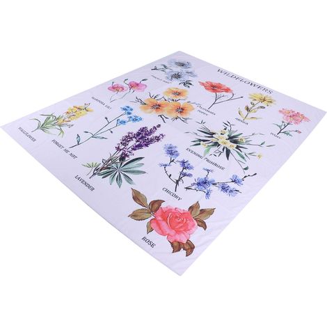 Dekorativer Wandbehang mit Blumenmuster, kunstvolle Wanddecke fürs Wohnzimmer, elegante Wandkulisse, Wandteppich 230 x 180 cm (1/5)