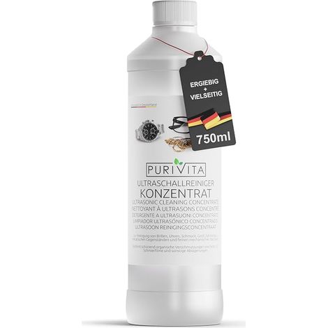 Nettoyant Bac à Ultrasons Concentré Lunettes Bijoux, 750 ml (1/4)