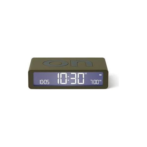 Lexon Flip Classic Digitalwecker Kaki, minimalistisches Design