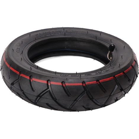 Pneu caoutchouc gonflable 10x2.50 anti-choc pour scooter électrique, roue avant/arrière (1/5)