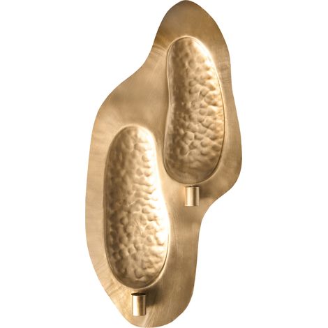 Candelero de pared para 2 velas decoración minimalista dorado Peniche (1/5)
