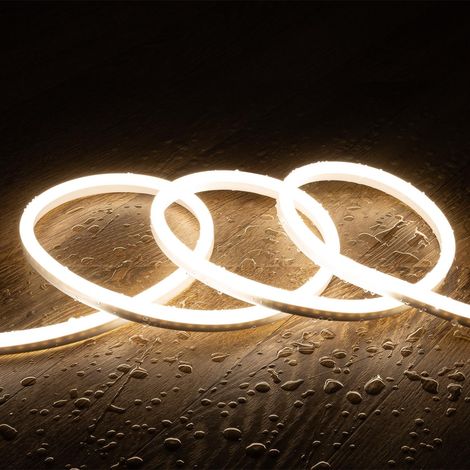 Striscia Neon LED Regolabile 220V SFLEX8 IP65 su Misura Taglio ogni 100 cm Bianco Naturale 1 m (1/4)