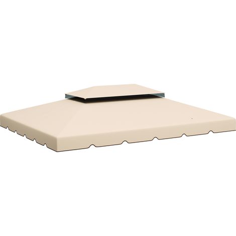 Telo di ricambio per tendalino da giardino, in poliestere, 4 x 3 m, colore crema.