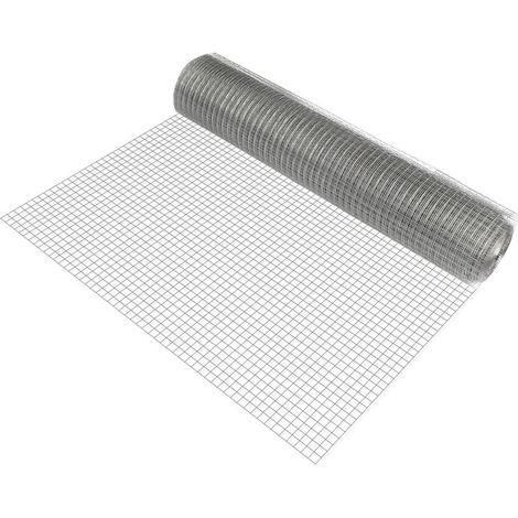 Rete in filo di acciaio zincato 100 cm x 25 m grigia 1 rotolo 030007157