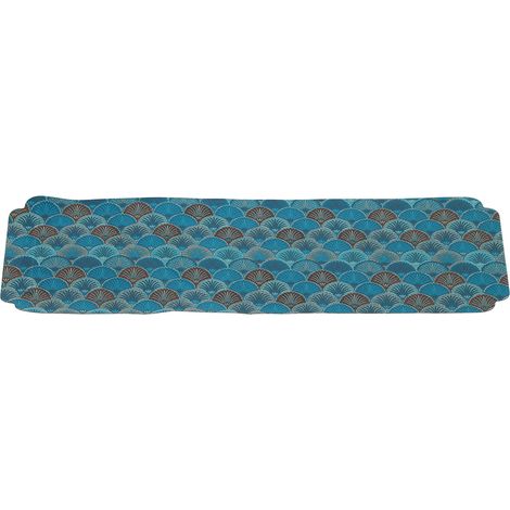 Set mit 6 bestickten, gestrickten Baumwolluntersetzern im chinesischen Stil, blau-violett, für Teekannen und Tassen, ideal für Wohnzimmer und Teehäuser (1/5)