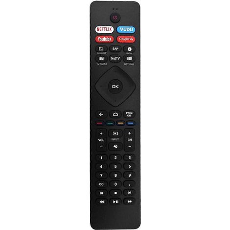 Télécommande de remplacement NH800UP RF402A-V14 pour téléviseur intelligent LED 4K Ultra HD Android 43PFL5766/F7, 50PFL5704/F7 et 55 pouces (noir). (1/5)
