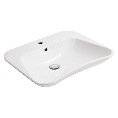 Lavabo ergonomico monoforo Evolution 62 cm (1/3)