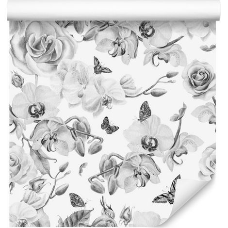 Papier peint Fleurs Nature Plantes Orchidée pour salon et chambre 50x1000 cm (1/5)