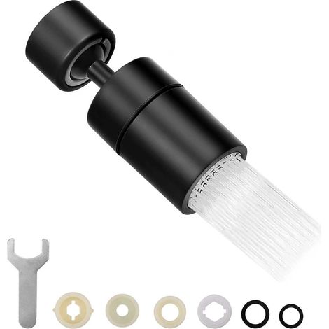 Douchette Evier Cuisine avec Articulation Pivotante à 720°, Douchette Robinet Cuisine Est Livré avec 4 Adaptateurs, Embout de Robinet, Convient pour La Cuisine et La Salle de Bain (1/5)
