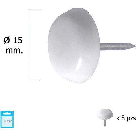 Deslizante Pequeño Blanco Ø15 (Blister 8 Unidades) (1/2)
