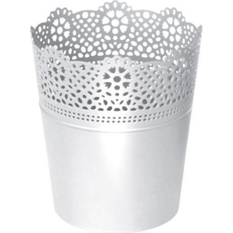 Pot de Fleurs 16 x 18,5 cm, Blanc (1/2)