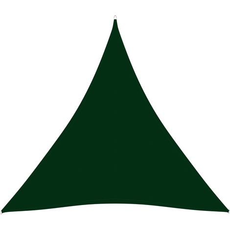 Vela ombreggiante triangolare in tessuto Oxford 4 x 4 x 4 m verde scuro 020009872
