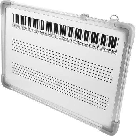 Tableau Blanc avec Portée Musique Double Face 30x40 cm Surface Lisse Résistante pour Éducation Musicale à Domicile et Scolaire (1/5)
