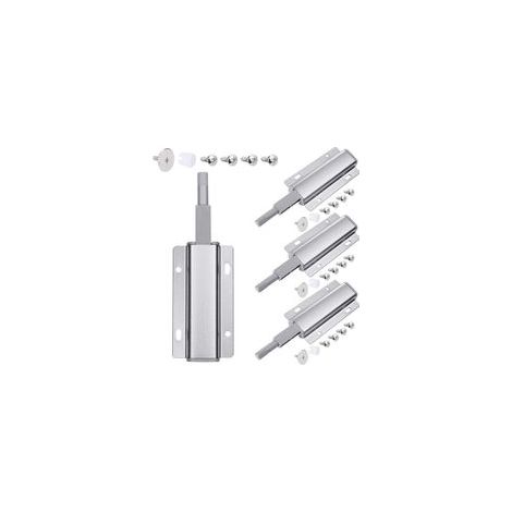 Push to Open Aimant Porte Placard, 4Pcs Loquet Magnetique Push Open Amortisseur, Push to Ope Amortisseur pour Porte, Tiroir, Meuble