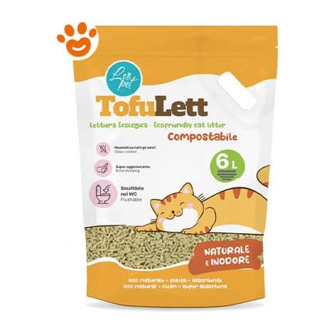 Leopet Tofulett Lettiera Naturale - Sacco 6 Lt - Lettiere