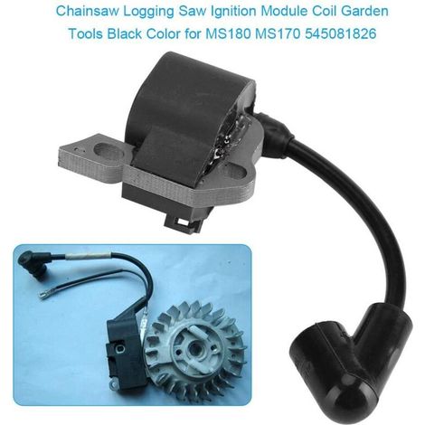 Bobinas de encendido de alto voltaje para herramientas de jardinería, bobina de bobinado de módulo para césped y jardín, pieza de equipo de encendido de motor compatible con MS180 MS170 Negro (1/5)