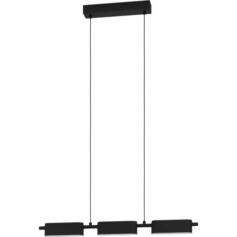 Lampe suspendue Rovira Noir Blanc L: 77 B: 5 H: 110cm Dimmable 3000k (1/3)