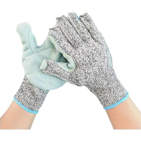 Gants de jardin Anti-épines Anti-rayures Confortables Taille unique Gris et bleu (1/5)