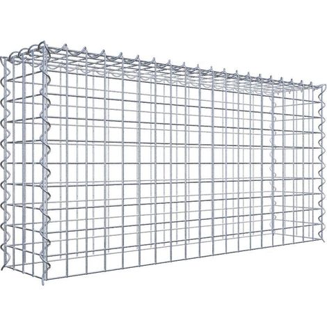 Gabiondeco - Gabion - Element de prolongation en hauteur 100 cm x 50 cm x 20 cm (L x H x P). maille 5 x 5 cm. Spirale. Attention : il manque une grille - Made in Germany (1/5)