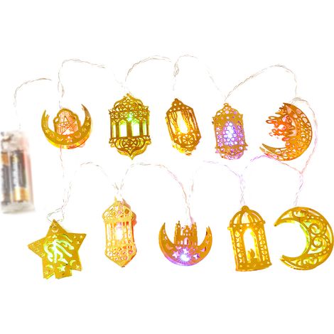 LED-Lichterkette für Eid/Ramadan, Burg und Halbmond, 1,5 m (10 LEDs) (1/5)