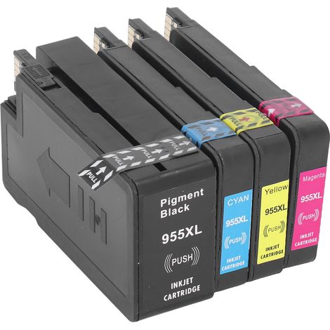 BK CMY Tintenpatrone, kompatibles Druckerzubehör für OfficeJet Pro 7720, 7730, 7740, 8210 (1/5)