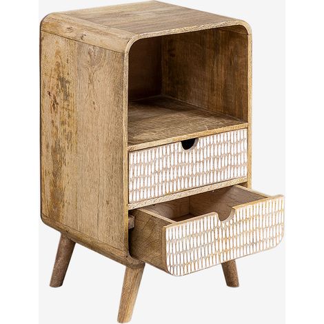 Mesita de noche 30x25 cm en madera de mango Yulara SKLUM        (1/5)