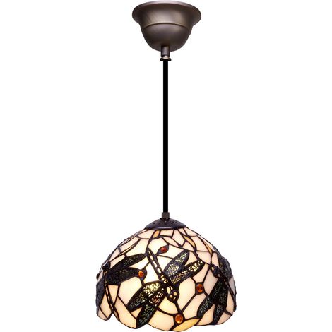 Lampe à suspension de plafond de plus petit diamètre 20 cm avec câble Pedrera de la série Tiffany