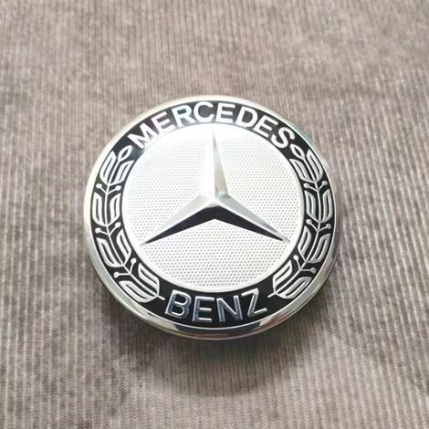 Lot de 4 Cache-Moyeux de Roue 75 mm pour Mercedes C E GLK GLC CLS ML ABR, Emblème Central Jante Voiture Style Épi de Blé, 4 Pièces Noir (1/2)