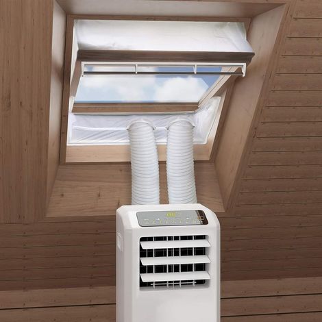 Tissu d’Isolation Pour Fenêtre à Pivot Central avec un Périmètre Allant de 381cm à 460cm - Pour Climatiseur Mobile et Sèche-Linge - Adapté à Toutes les Unités Mobiles De Climatisation (1/5)