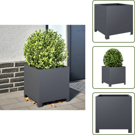 Jardinière anthracite 40x40x40 cm acier - Jardinière - Jardinières - Planteur - Jardinière D'extérieur (1/5)