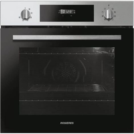 Rosieres – Four encastrable pyrolyse chaleur pulsée 3400W – 70 litres – Nettoyage par pyrolyse – Classe A – Porte froide (1/5)