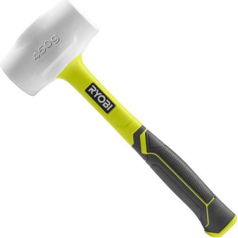 Maillet en caoutchouc blanc RYOBI - 450g - RHHM450W (1/7)