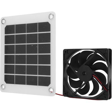 Ventilateur d'extraction solaire 10 W, étanche, portable, à panneau solaire monocristallin en silicium 5 V pour camping-car (1/5)