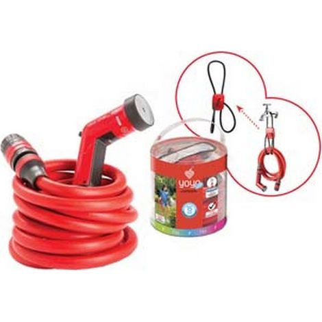 2PZ TUBO ESTENSIBILE "YOYO UP" CON RACCORDI, LANCIA E SUPPORTO - mt.12-13/25