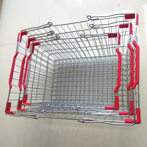 Panier Courses - Metal - 35 x 24 x 18 5 cm - Pour Rangement Chambre Bureau Epicerie - 1 Unite (1/5)