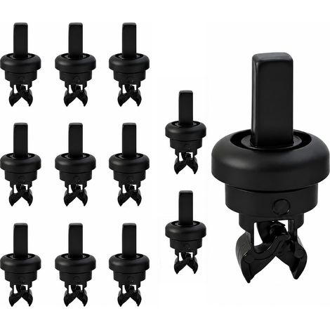 Clips de Fixation pour Étagère Arrière Lot de 24, Fixation Coffre Voiture Goupille Carree, Agrafe de Remplacement Ajustement Ferme, Attache de Cordon de Support Noir