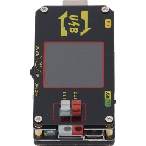 Testeur USB 1,44 pouces écran LCD interface USB3.0 multimètre tension et courant testeur protocole charge rapide capacité (1/5)