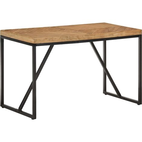 vidaXL Mesa de comedor madera maciza de acacia y mango 120x60x76 cm (1/5)