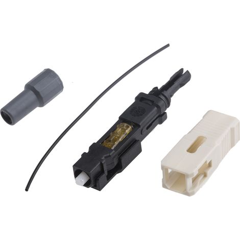 Connecteur pour fibre optique SC Simplex, Multimode, OM3, taille de la fibre 50/125µm ( Prix pour 1 )